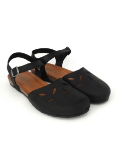 Grunland Sandalo Bio Soft Boston Chiuso Nabuk Nero