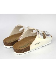 Grunland Ciabatta Arizona Birk Biosoft Cangiante Bianco Celeste