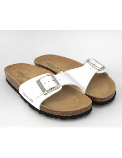 Grunland Ciabattina Madrid Birk Bio Soft Monofascia Bianco