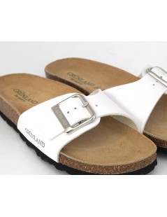 Grunland Ciabattina Madrid Birk Bio Soft Monofascia Bianco