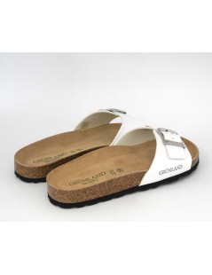 Grunland Ciabattina Madrid Birk Bio Soft Monofascia Bianco