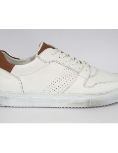Grunland Sneakers Uomo Cassetta Extra Leggero Bianco Cuoio