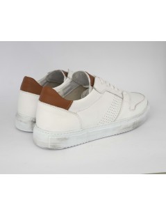 Grunland Sneakers Uomo Cassetta Extra Leggero Bianco Cuoio