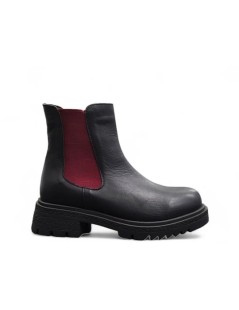 Bueno Tronchetti Elastici Bordeaux Fondo Carro Pelle Nero