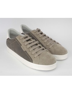 Geox Sneakers Uomo Pieve Cassetta Camoscio Grigio Taupe