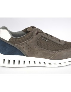 Geox Sneakers Uomo Outstream Fondo Alto Tessuto Grigio