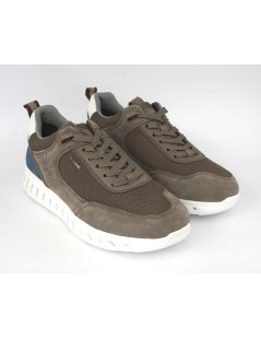 Geox Sneakers Uomo Outstream Fondo Alto Tessuto Grigio