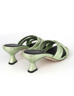 Gianmarco Sorelli Ciabattina Tacco Clessidra Incroci Menta