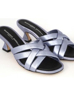 Gianmarco Sorelli Ciabattina Tacco Clessidra Incroci Nuvola Jeans