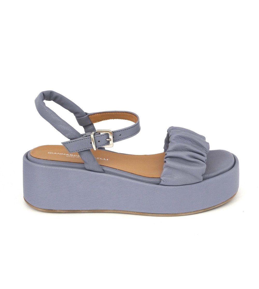 Gianmarco Sorelli Kira Sandalo Platform Braccialetto Frisè Jeans