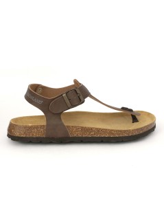 Grunland Sandalo Infradito Uomo Gizeh Bio Birk Mogano