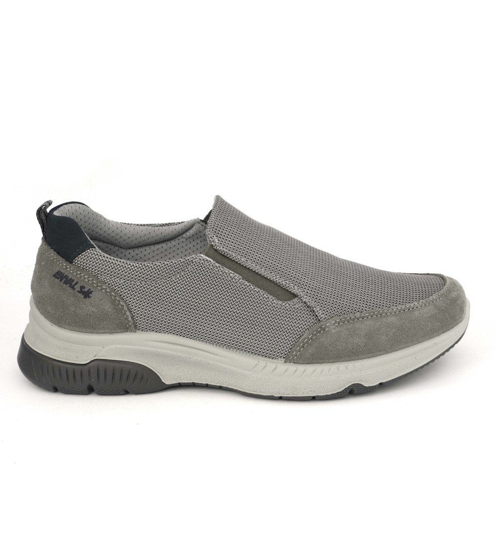 Enval Soft Slipon Uomo Sport Plantare Tessuto Elastico Grigio