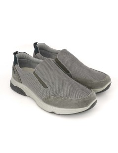 Enval Soft Slipon Uomo Sport Plantare Tessuto Elastico Grigio