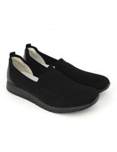 Enval Soft Slipon Donna Sport Tessuto a Calza Tutto Nero