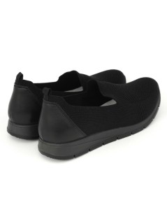 Enval Soft Slipon Donna Sport Tessuto a Calza Tutto Nero