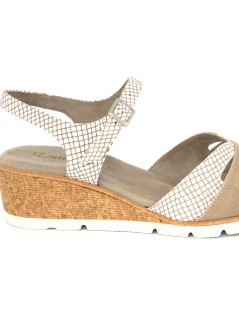 F.lli Tomasi Sandalo Zeppa Sughero Braccialetto Camoscio Fango