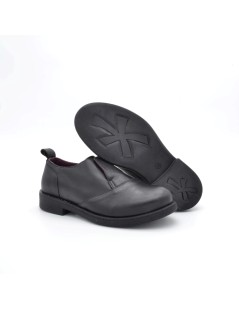 Bueno Slipon Francesina Donna Elastici Nappa Nero