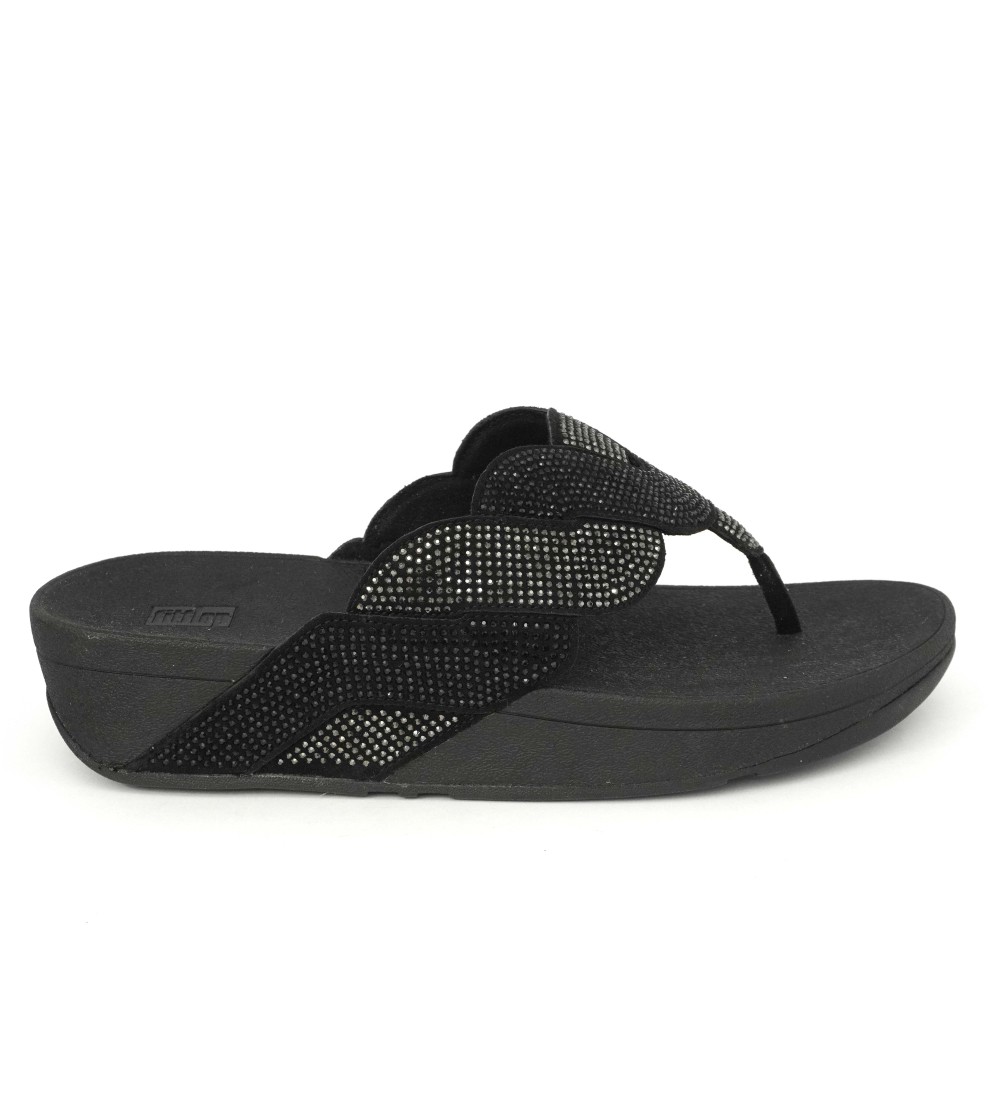 Fit Flop Ciabatta Infradito Paisley Rope Treccia Strass Nero