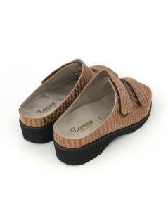 F.lli Tomasi Ciabatta Confort 2 Velcro Camoscio Stampato Bronzo