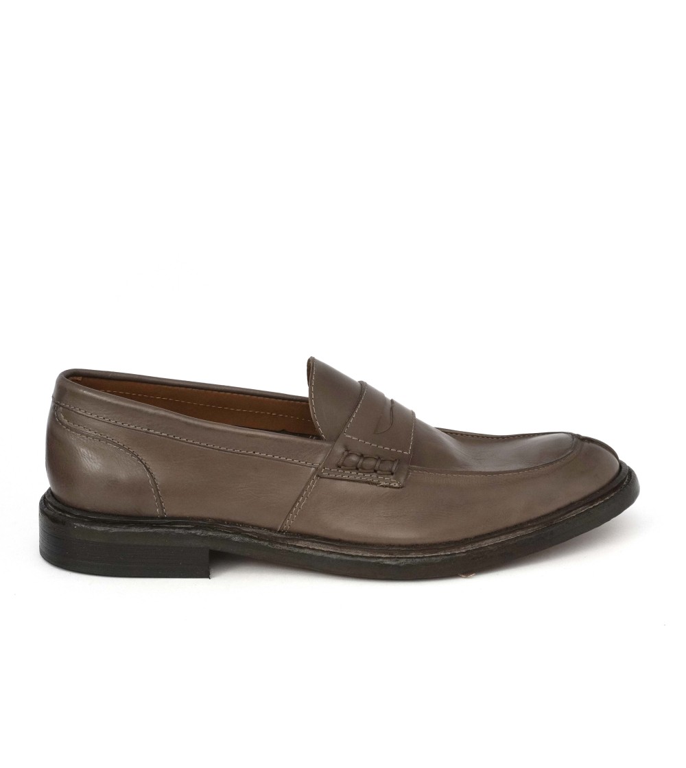 Franco Fedele Mocassino College Sfumato Fondo Cuoio Asfalto