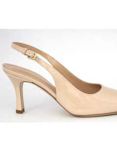 Elata Sandalo Tacco Alto Squadrato Vernice Lux Nude