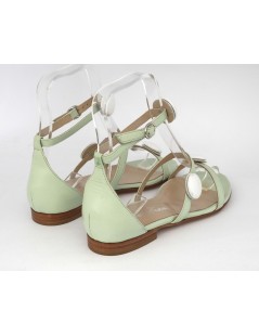 Emanuela Passeri Sandalo Basso Chiuso Fascette Smeraldo