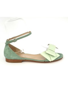 Emanuela Passeri Sandalo Basso Chiuso Fiocco Verde