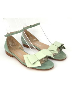 Emanuela Passeri Sandalo Basso Chiuso Fiocco Verde