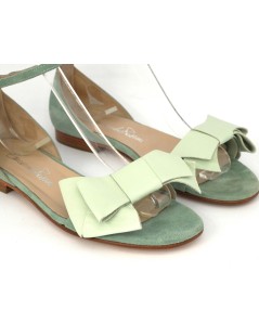 Emanuela Passeri Sandalo Basso Chiuso Fiocco Verde