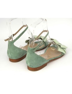 Emanuela Passeri Sandalo Basso Chiuso Fiocco Verde