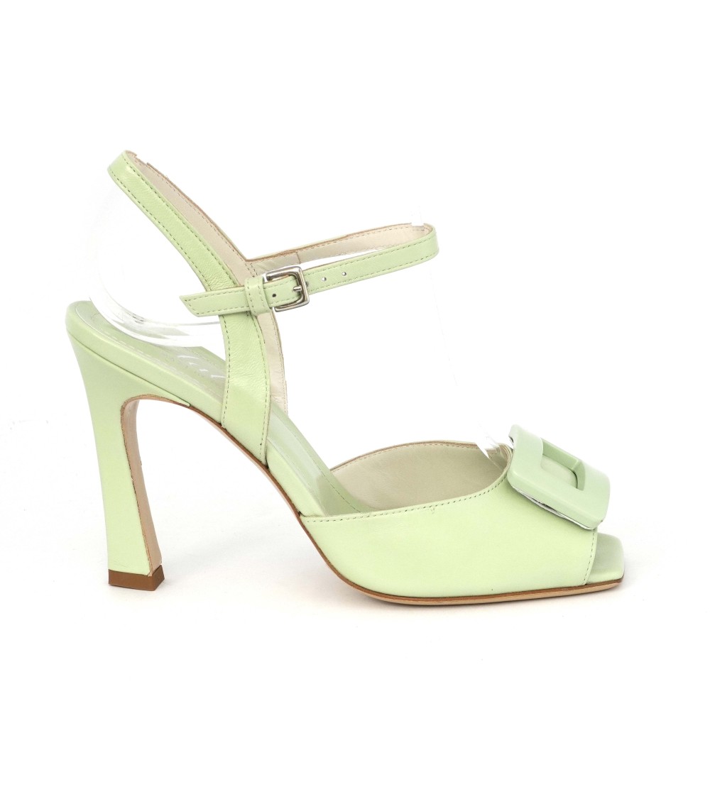 Elata Sandalo Tacco Alto Braccialetto Accessorio Nappa Giada