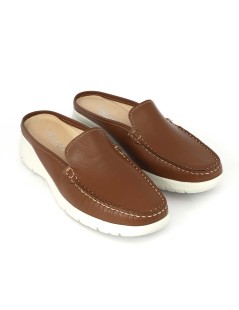 Cinzia Soft Sabot Zeppa Media Comfort Pelle Cuoio