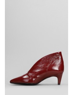 L' Arianna Tronchetto a Punta Basso Scollo a V Tacco Cono Rosso