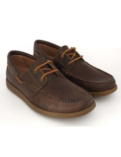 Clarks Stringate Uomo Vela Laccio Cuoio Ingrassato Marrone