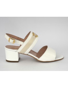 Daniela Rossi Sandalo Classic Tacco Medio Vernice Bianco