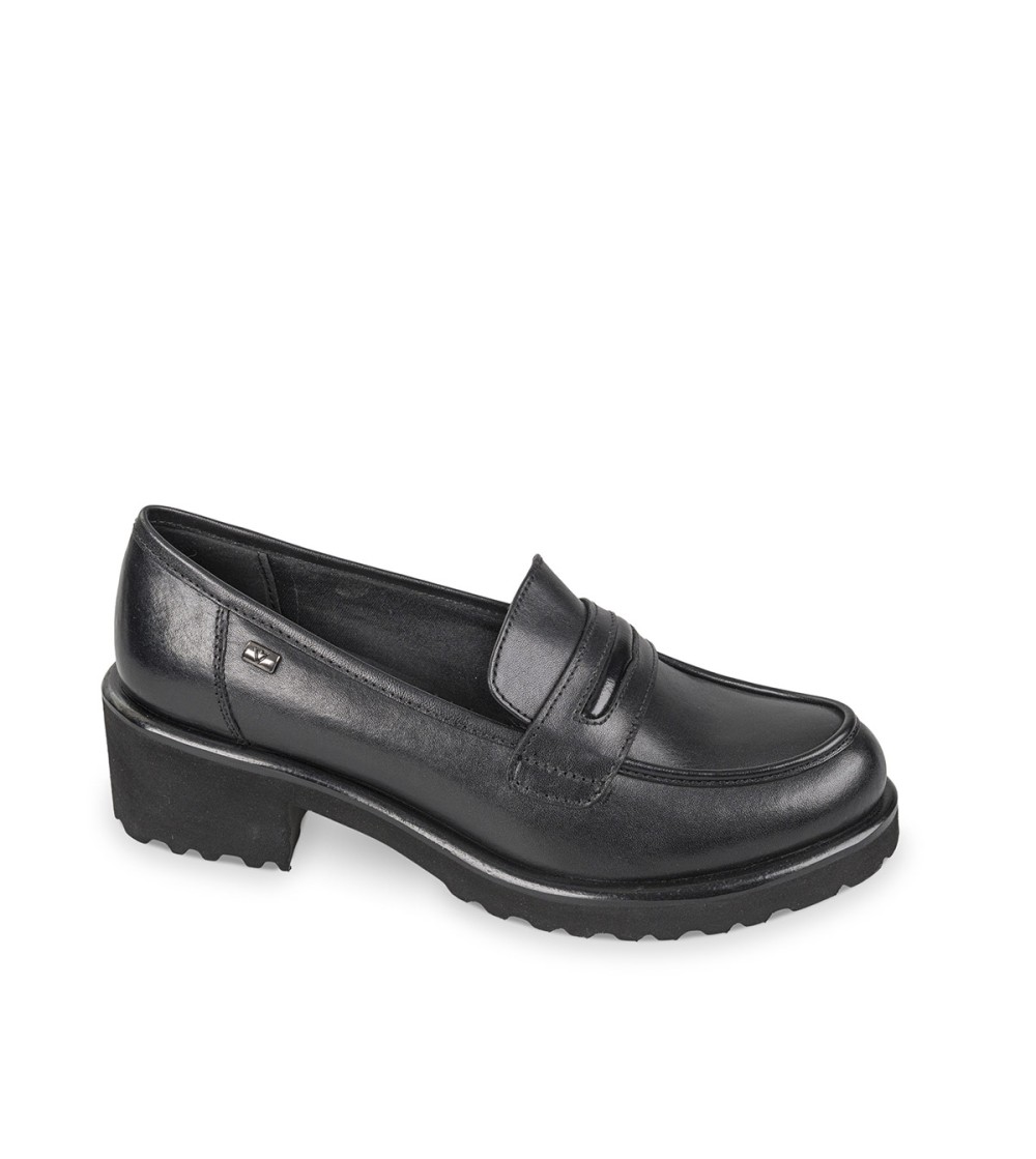 Valleverde Mocassino Fondo Carro College Tutto Pelle Nero