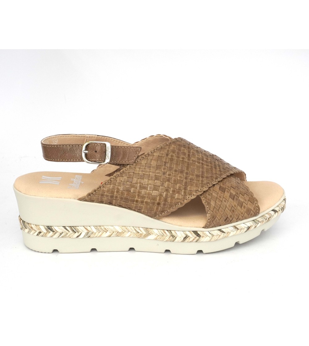Callaghan Sandalo Zeppa Inserto Corda Intreccio Incrocio Terra