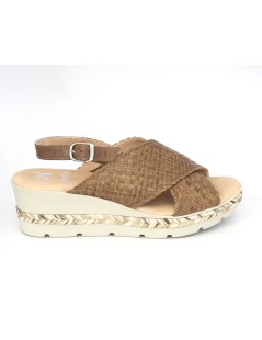 Callaghan Sandalo Zeppa Inserto Corda Intreccio Incrocio Terra