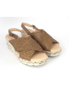 Callaghan Sandalo Zeppa Inserto Corda Intreccio Incrocio Terra