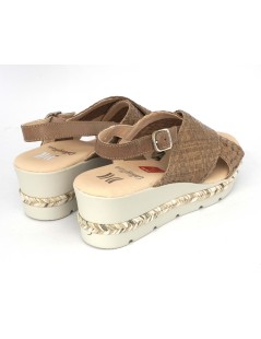 Callaghan Sandalo Zeppa Inserto Corda Intreccio Incrocio Terra