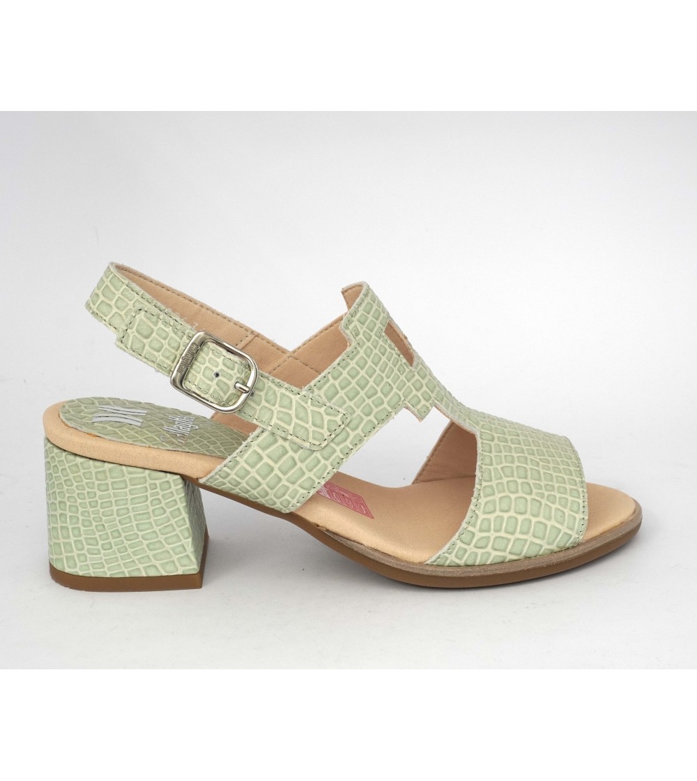 Callaghan Sandalo Tacco Medio T Bar Pelle Cocco Menta