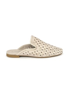 Carmela Sabot Tacco Basso Pelle Traforata Ghiaccio