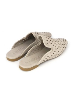 Carmela Sabot Tacco Basso Pelle Traforata Ghiaccio