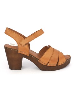 Cinzia Soft Sandalo Zeppa Tacco Legno Braccialetto Miele