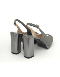 Cinzia Soft Sandalo Cerimonia Alto Plateau Glitter Canna di Fucil