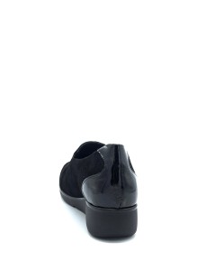 Susimoda Mocassino Slipon Zeppa Media Zip Camoscio Strass Nero