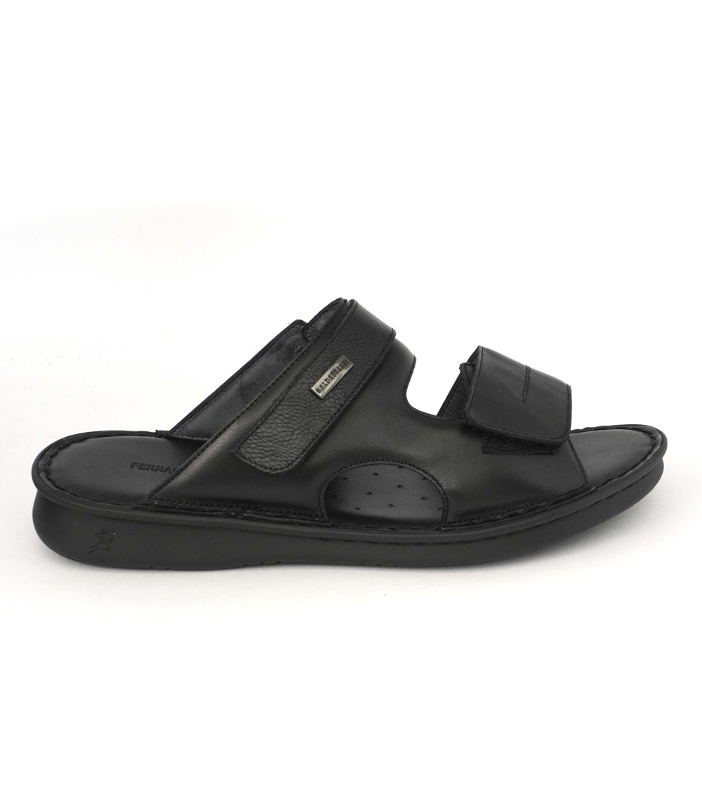 Baldassarri F Ciabatta 2 Fasce Memory Nappa Tejus Nero
