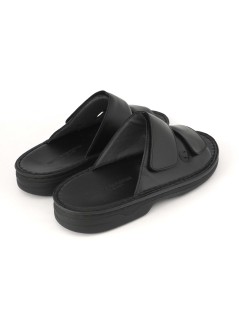 Baldassarri F Ciabatta Uomo 2 Velcro Cucita Fondo Alto Nero