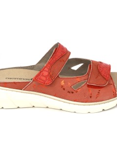 F.lli Tomasi Ciabatta Estraibile 2 Velcro Nabuk Vernice Rosso