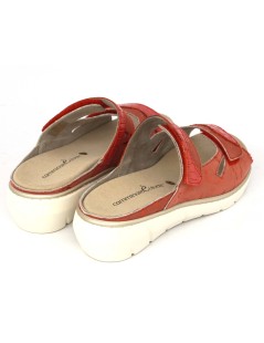 F.lli Tomasi Ciabatta Estraibile 2 Velcro Nabuk Vernice Rosso